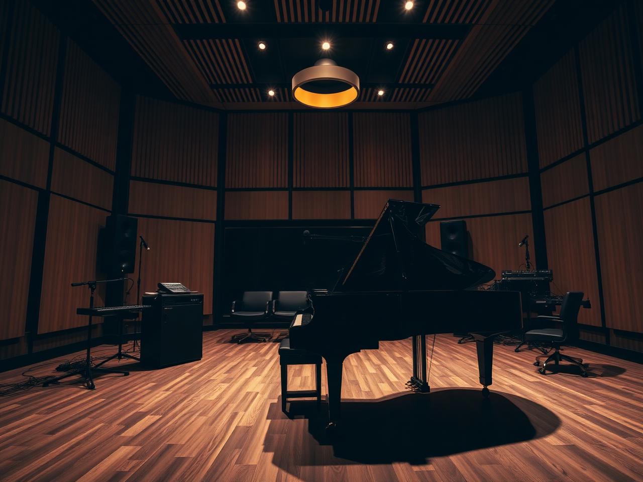 Live room with grand piano