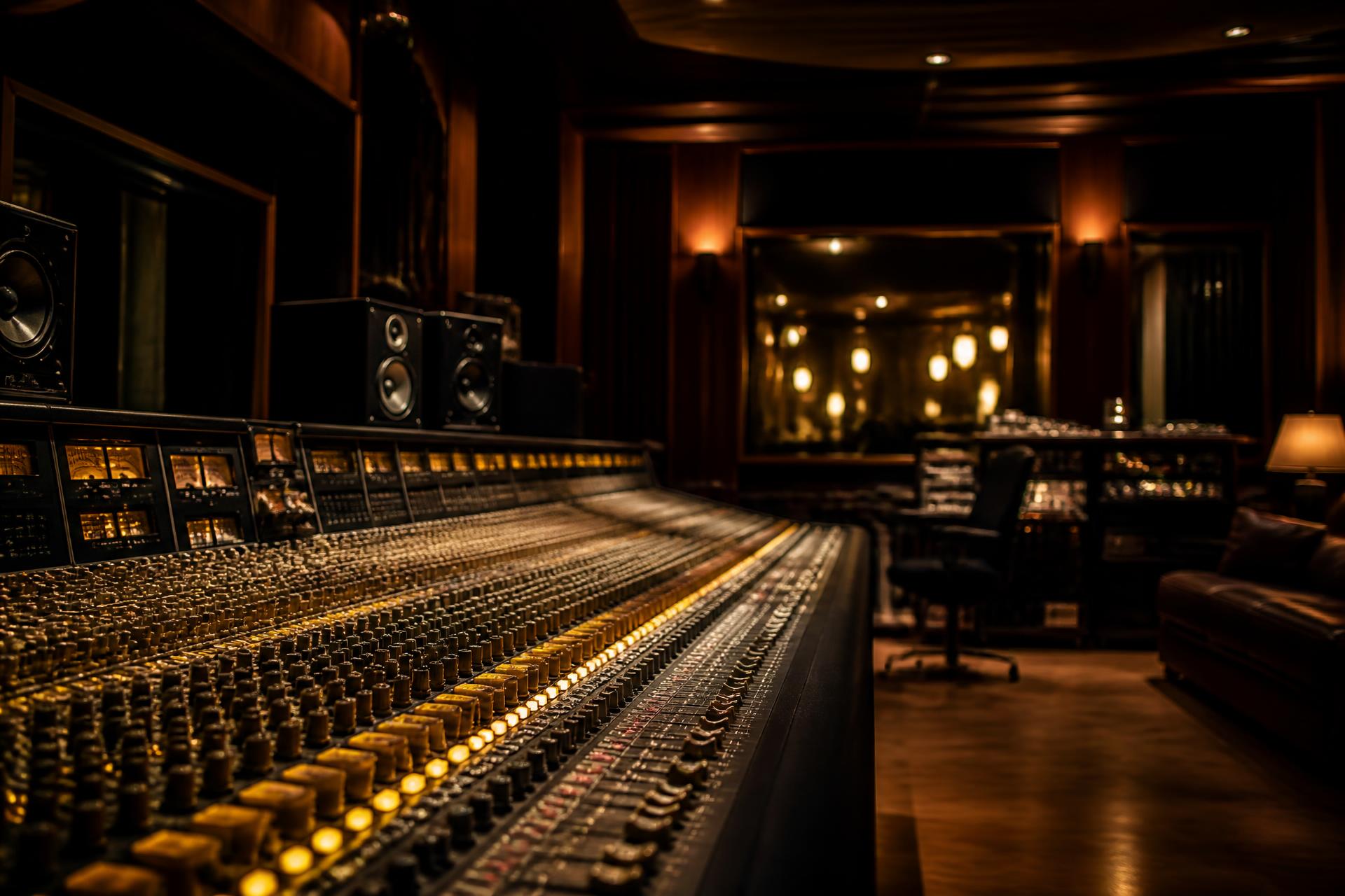 Premium recording studio control room